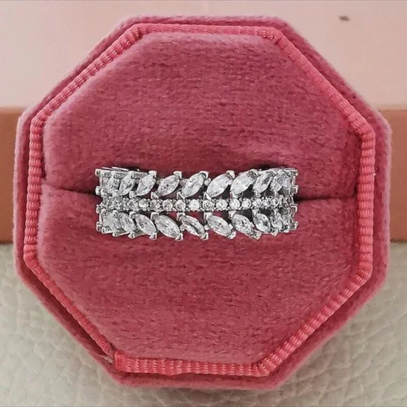 NEW ETERNITY BAND DIAMOND CUT S925 STERLING SILVER RING - Picture 3 of 5